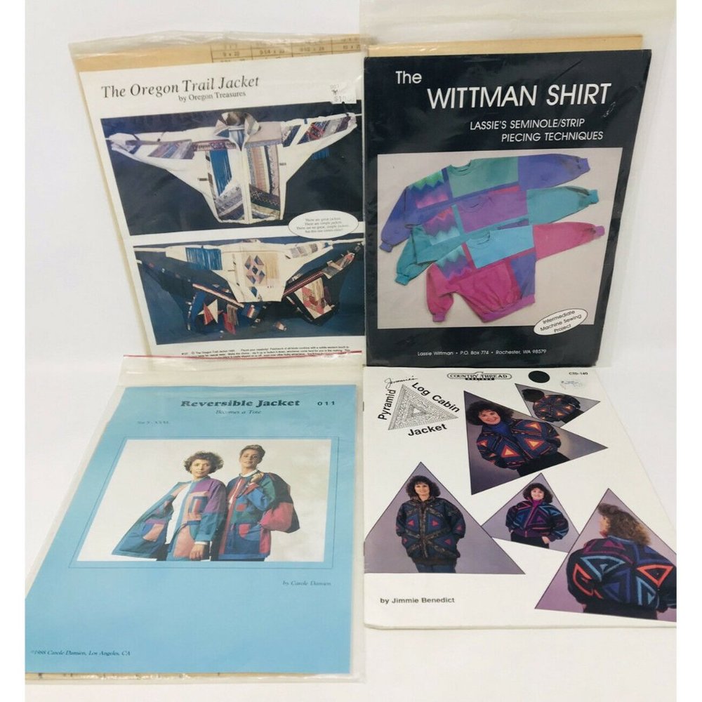 Womens 1980s 1990s Jacket Coat Sewing Patterns